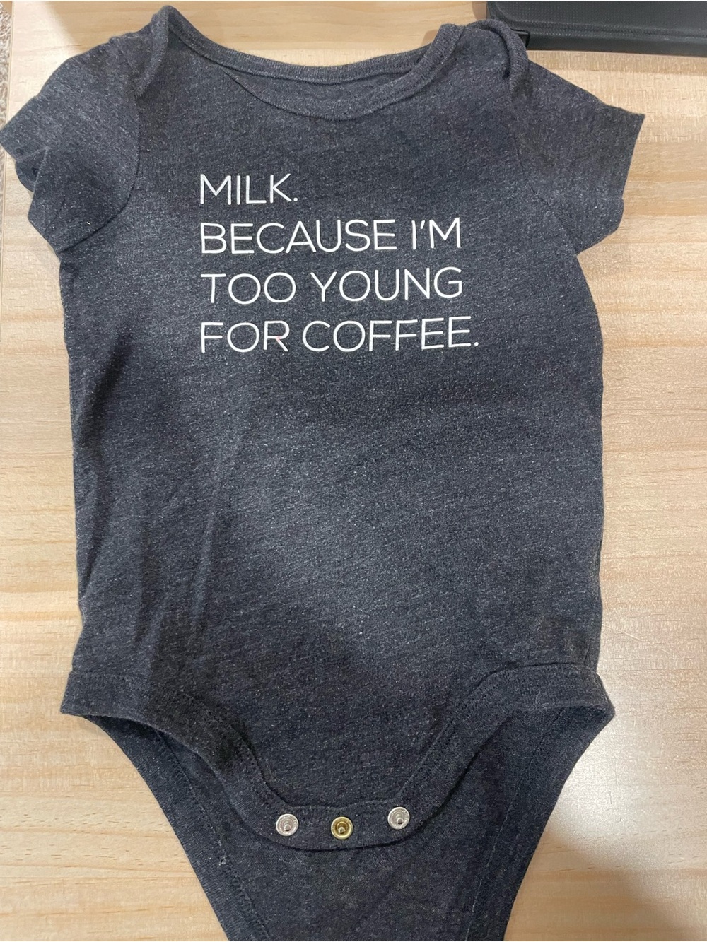 [jumping beans] Milk Because I’m Too Young For Coffee Onesie